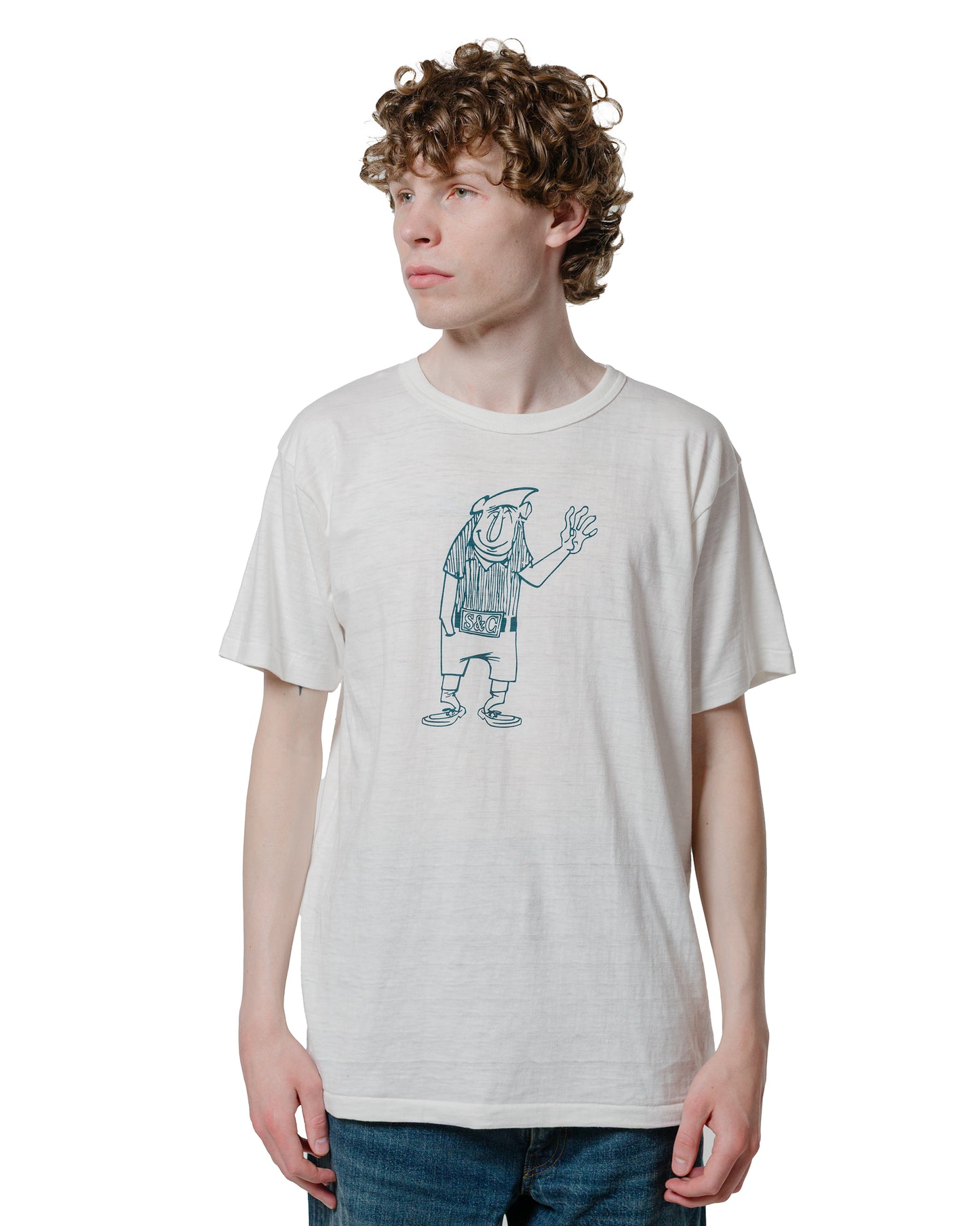lost & found Warehouse Warehouse Lot. JG-CS06 Hello T-Shirt Off White