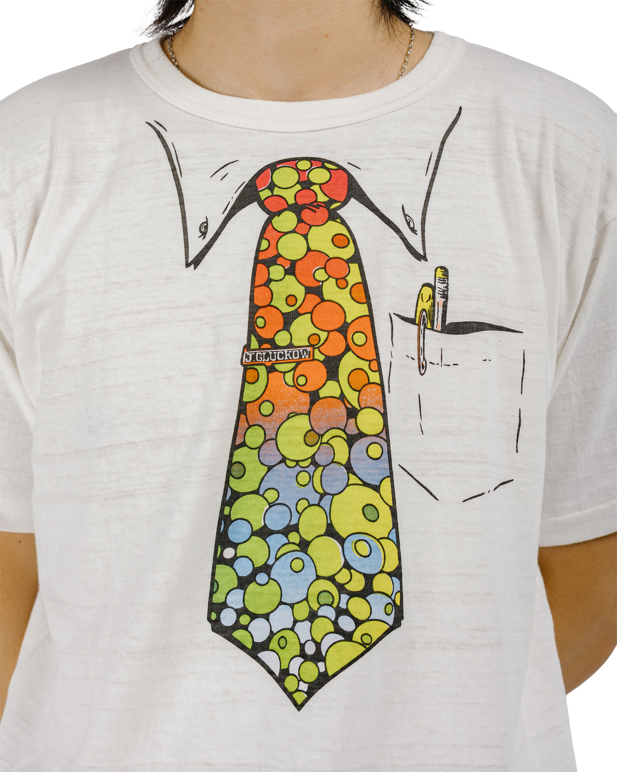 Warehouse Lot. JG-CS06 Pop-Art Necktie T Off White