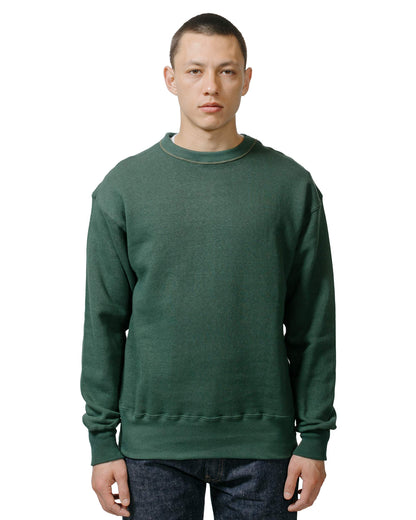 Warehouse Lot. JG-CS14 Classic Crew Sweat Dark Green No Print model front