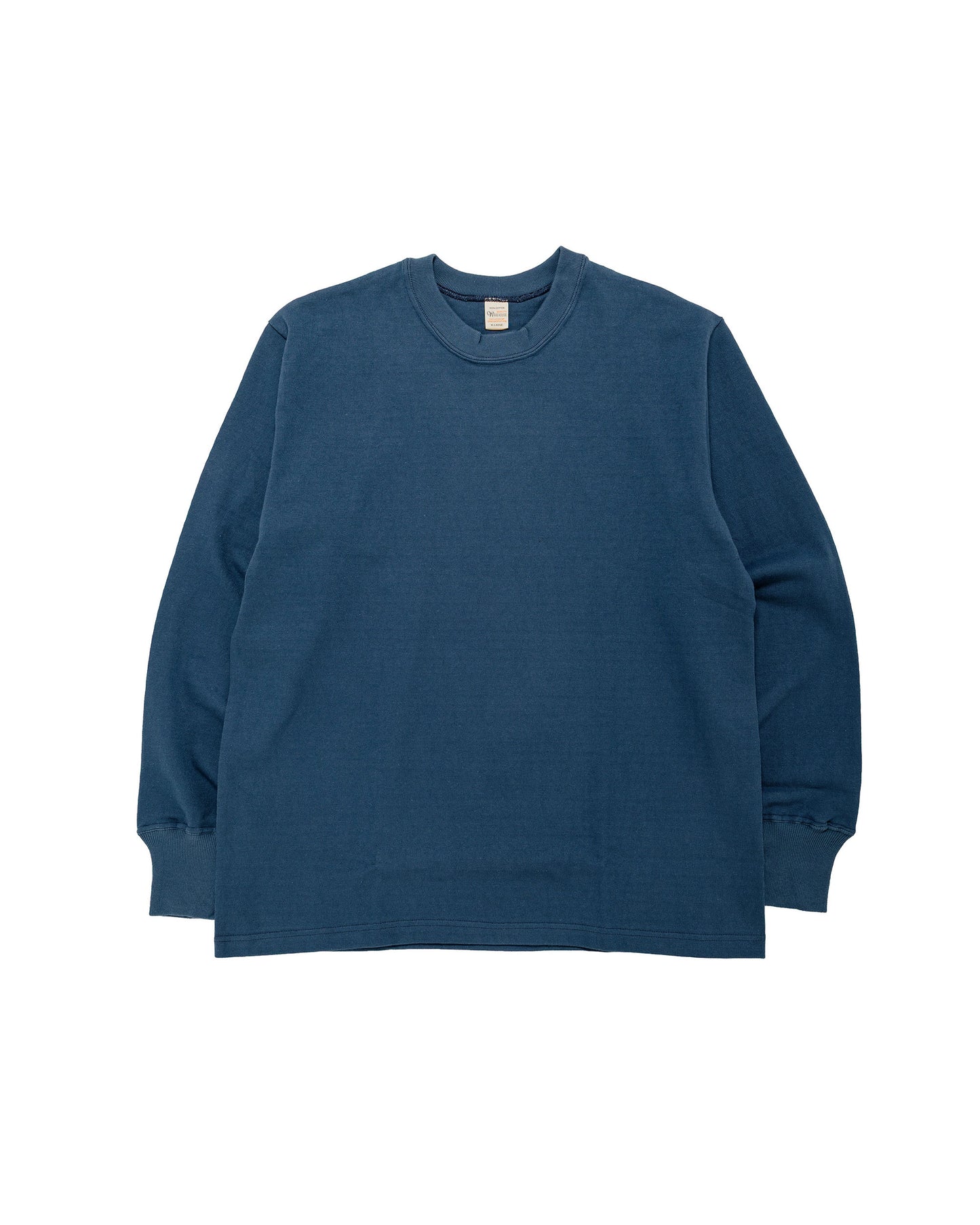 Warehouse Lot. 5914 Long Sleeve Crew Neck T-Shirt Solid Blue