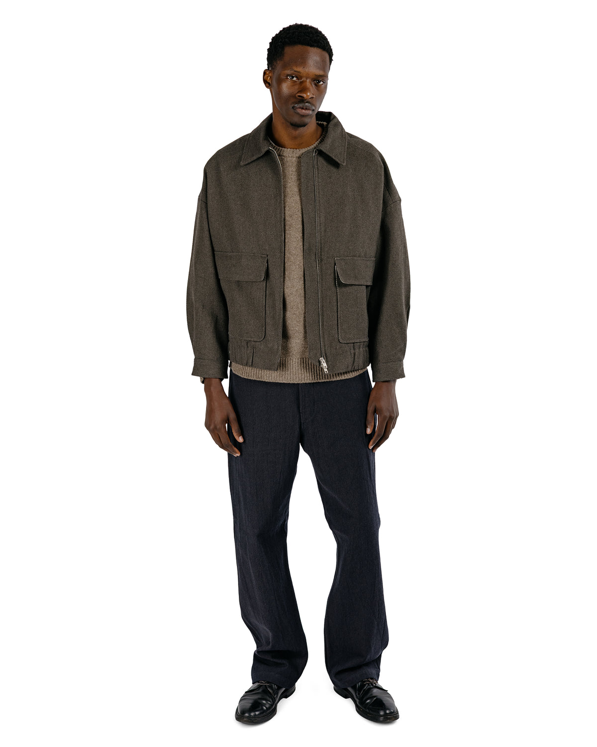 evan kinori Crewneck Sweater Undyed Yak Wool Light Brown