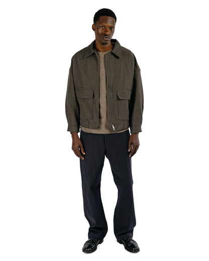 evan kinori Crewneck Sweater Undyed Yak Wool Light Brown