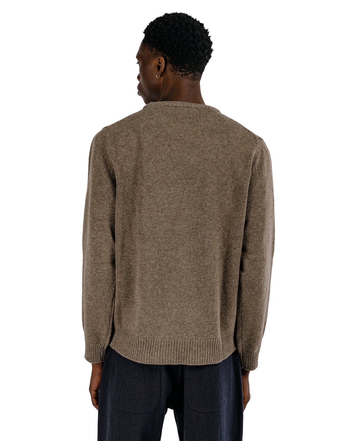 evan kinori Crewneck Sweater Undyed Yak Wool Light Brown