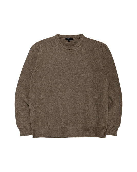 evan kinori Crewneck Sweater Undyed Yak Wool Light Brown