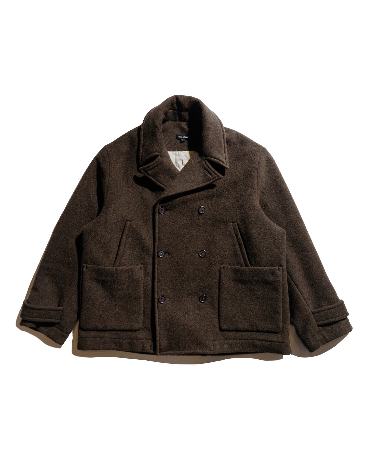 evan kinori Peacoat Wool/Cotton Melton Dark Olive