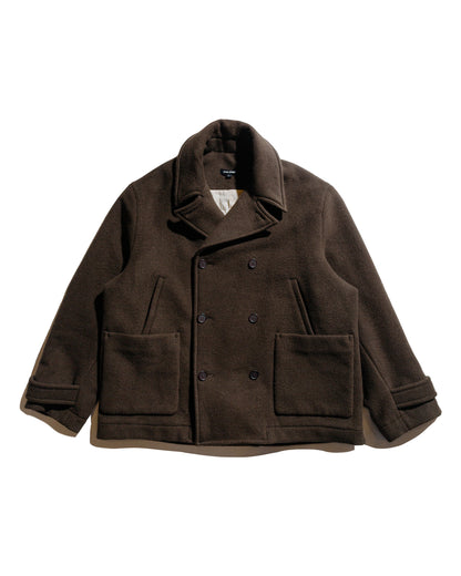 evan kinori Peacoat Wool/Cotton Melton Dark Olive