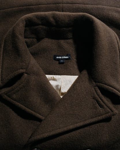 evan kinori Peacoat Wool/Cotton Melton Dark Olive