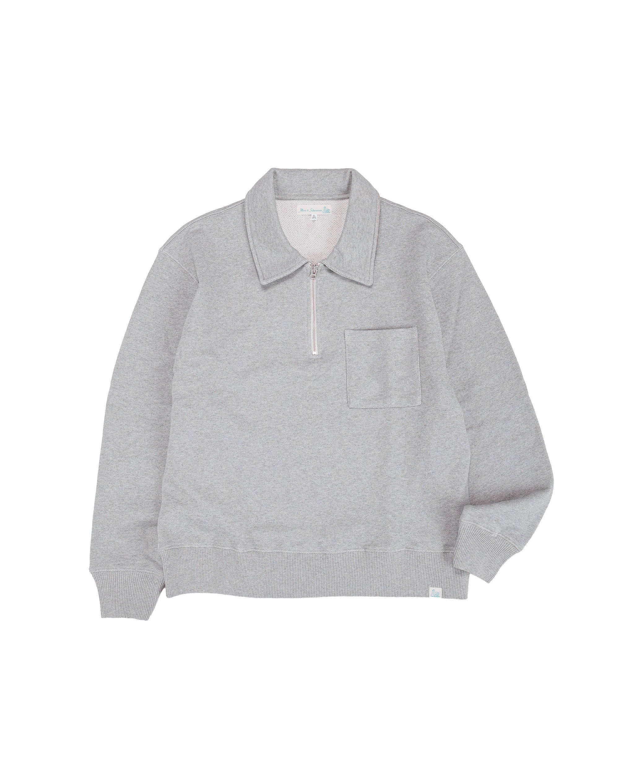 Merz B. Schwanen ZIP03 Authentic Fleece Polo Collared Half-Zip Cotton