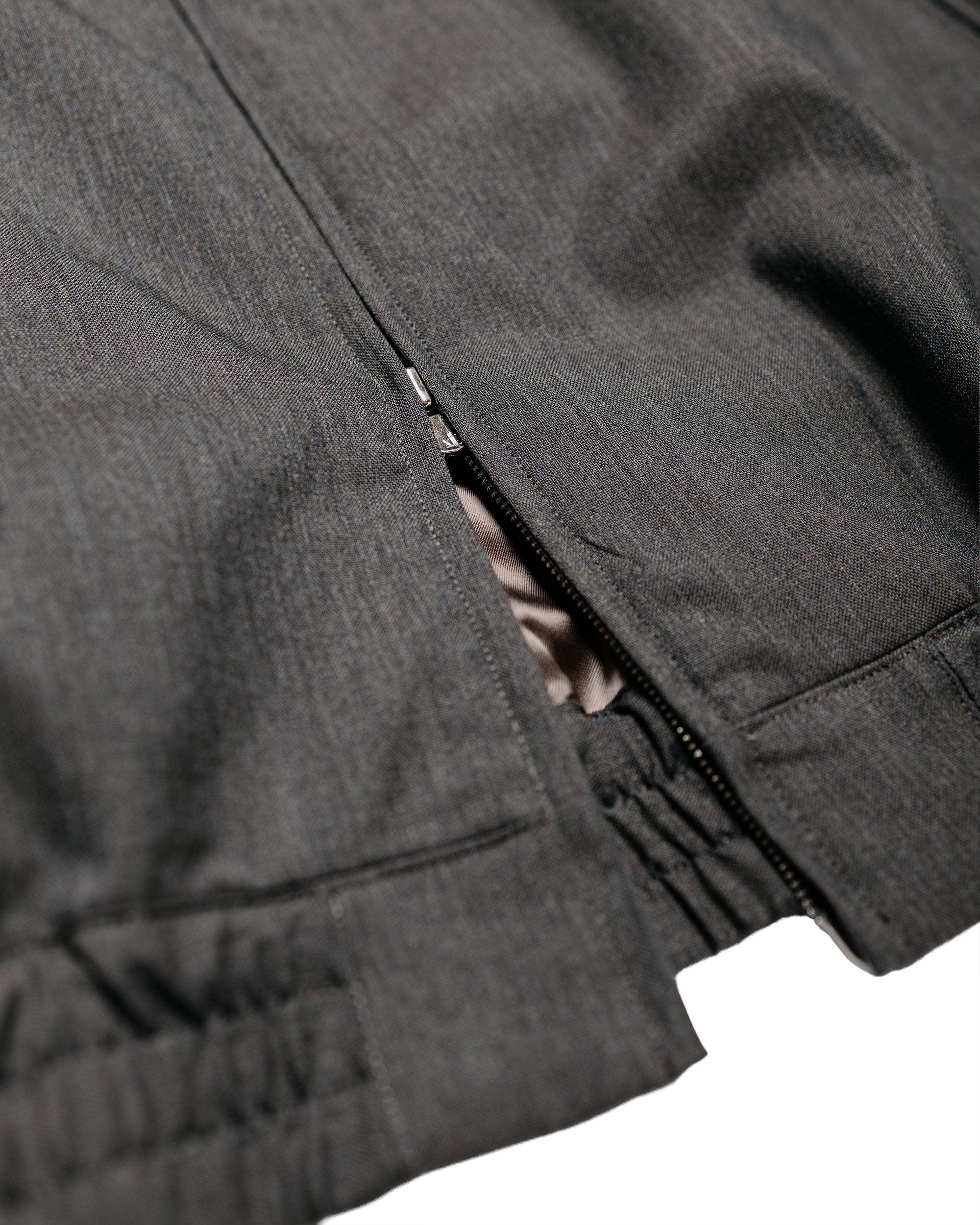 marka 2/60 Wool Tropical Melange Zip Blouson Brown Gray