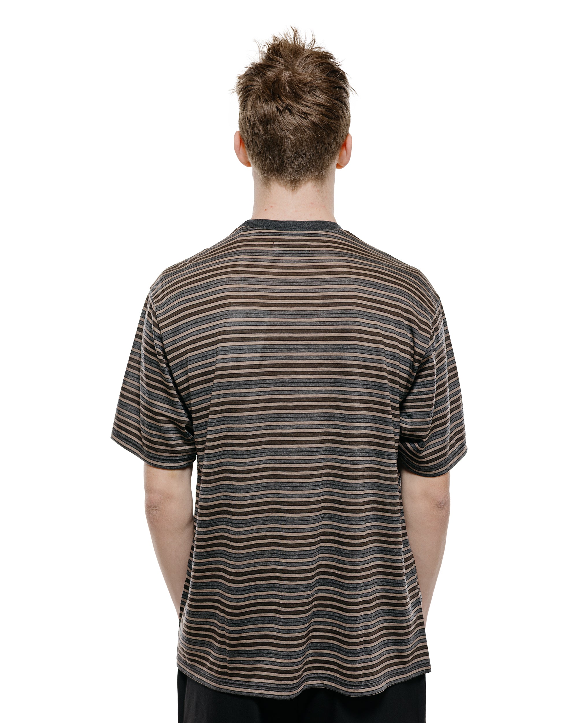 marka Crew Neck Tee Super120s Washable Wool Jersey Beige Border