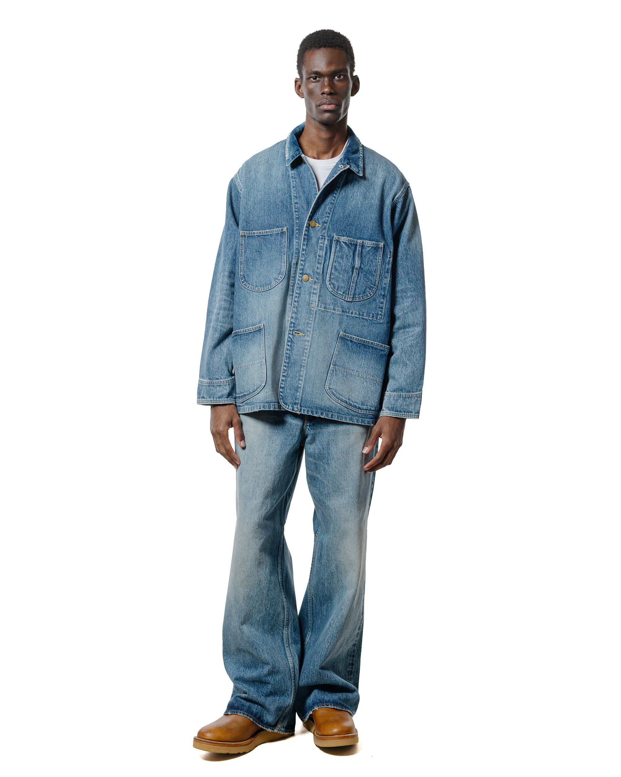 marka デニム カバーオールジャケット 13.5oz セルビッチデニム
