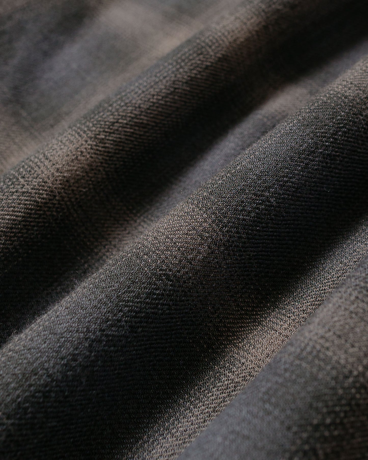 marka Double Pocket Open Collar L/S Super 140s 2/96 Wool Viyella Gray Check