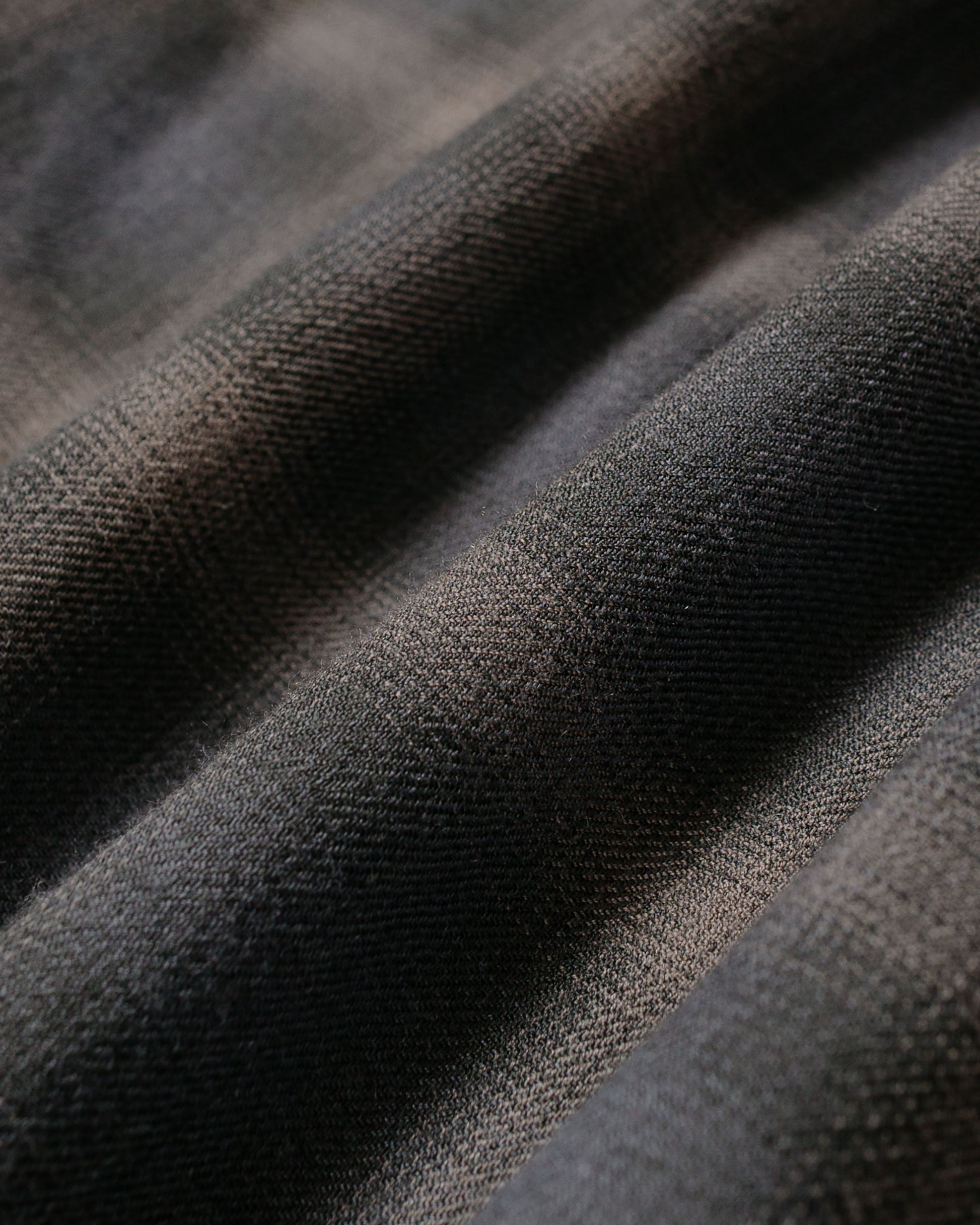 marka Double Pocket Open Collar L/S Super 140s 2/96 Wool Viyella Gray Check