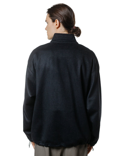 marka Half Zip Shirt Wool Silk Beaver Black