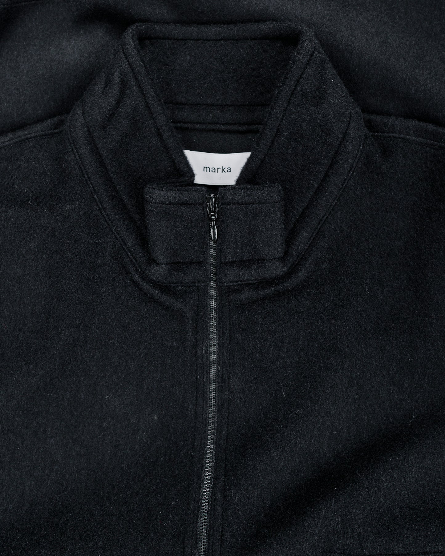 marka Half Zip Shirt Wool Silk Beaver Black