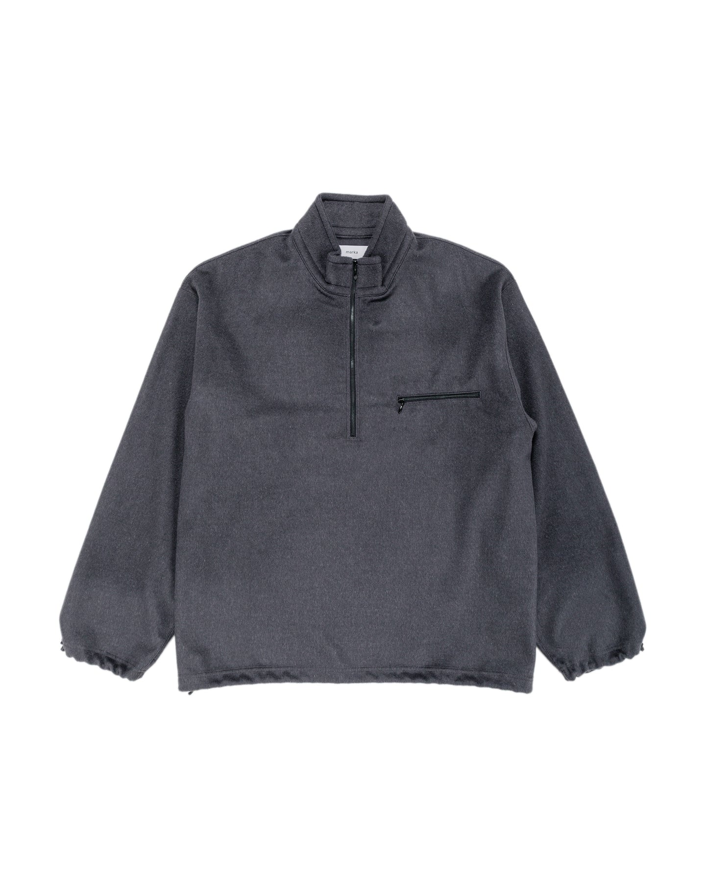 marka Half Zip Shirt Wool Silk Beaver M.Gray