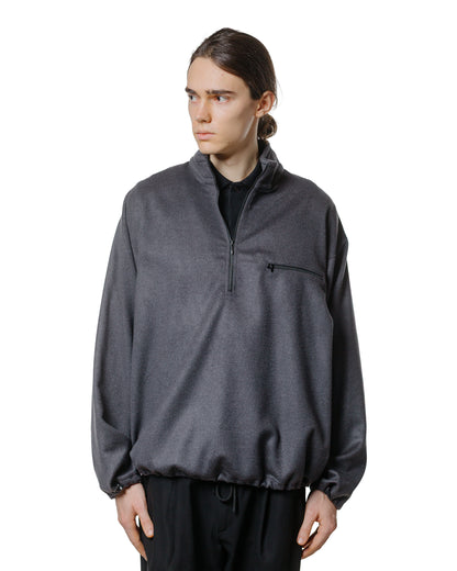 marka Half Zip Shirt Wool Silk Beaver M.Gray