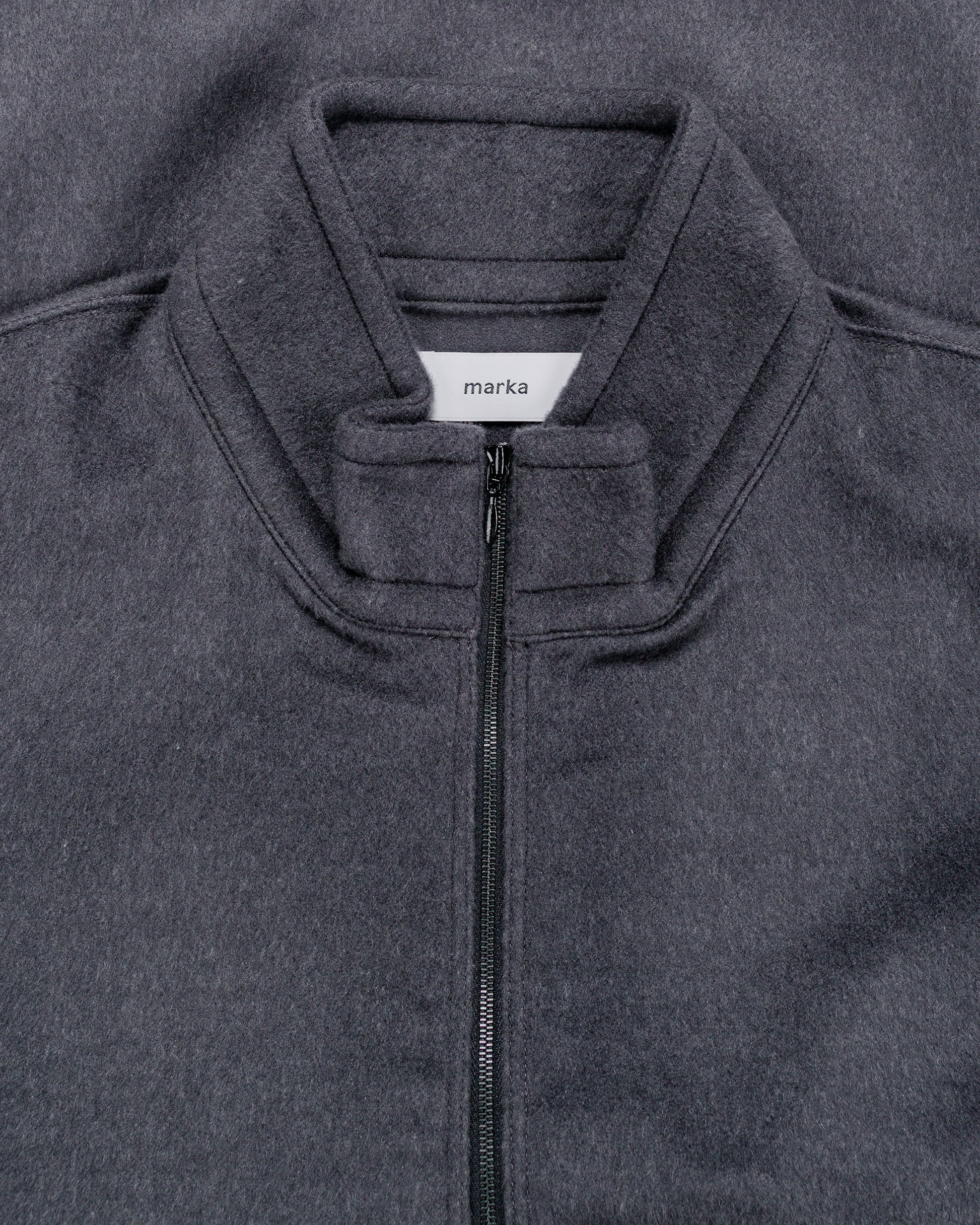 marka Half Zip Shirt Wool Silk Beaver M.Gray
