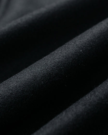 marka Half Zip Stand Collar Super 140s Wool Knit Black