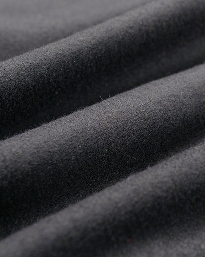 marka Half Zip Stand Collar Super 140s Wool Knit Charcoal