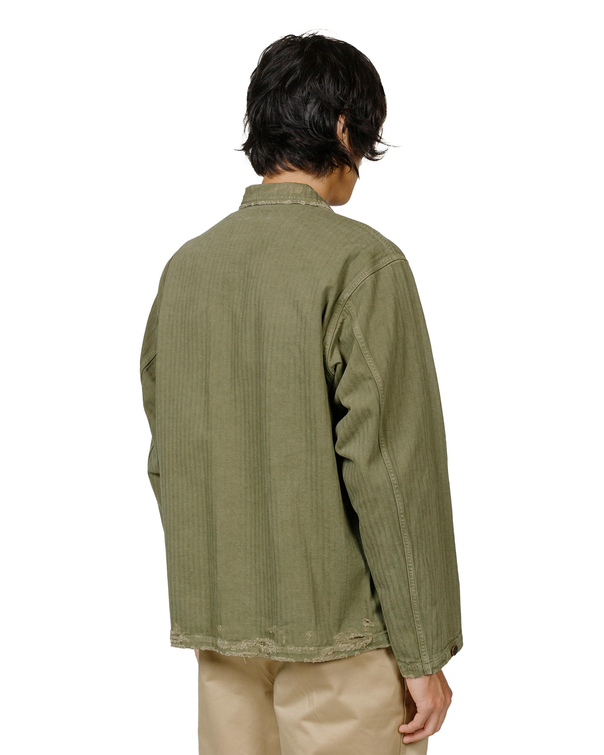 marka M-43 Jacket Cotton Herringbone Olive model back