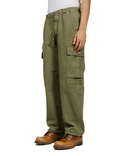 marka M-43 Pants Cotton Herringbone Olive mdoel front