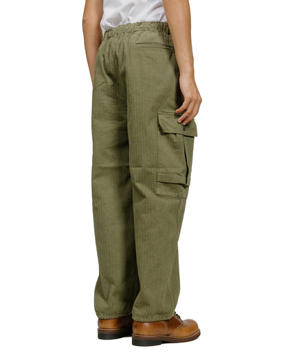 marka M-43 Pants Cotton Herringbone Olive model back