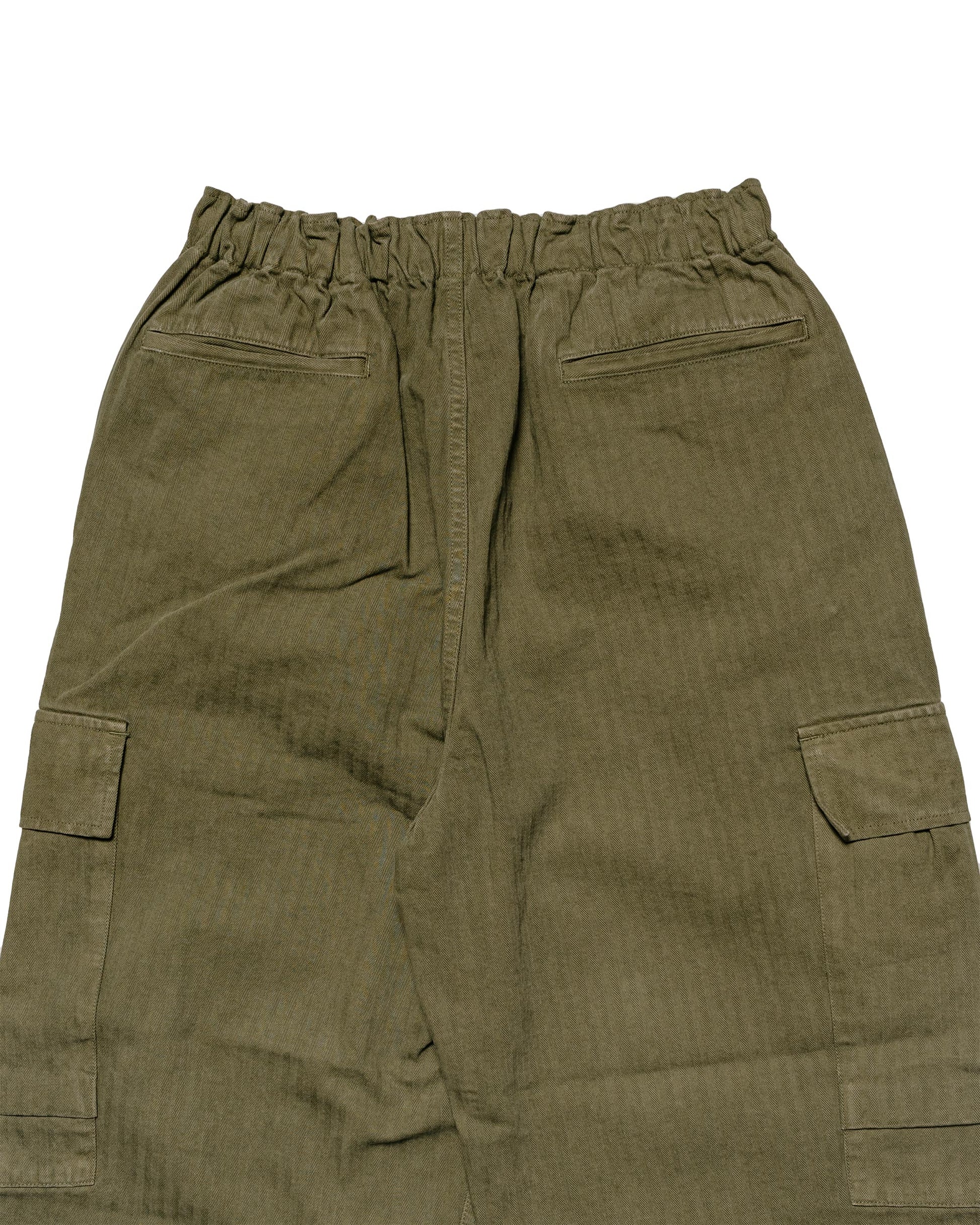 marka M-43 Pants Cotton Herringbone Olive back close