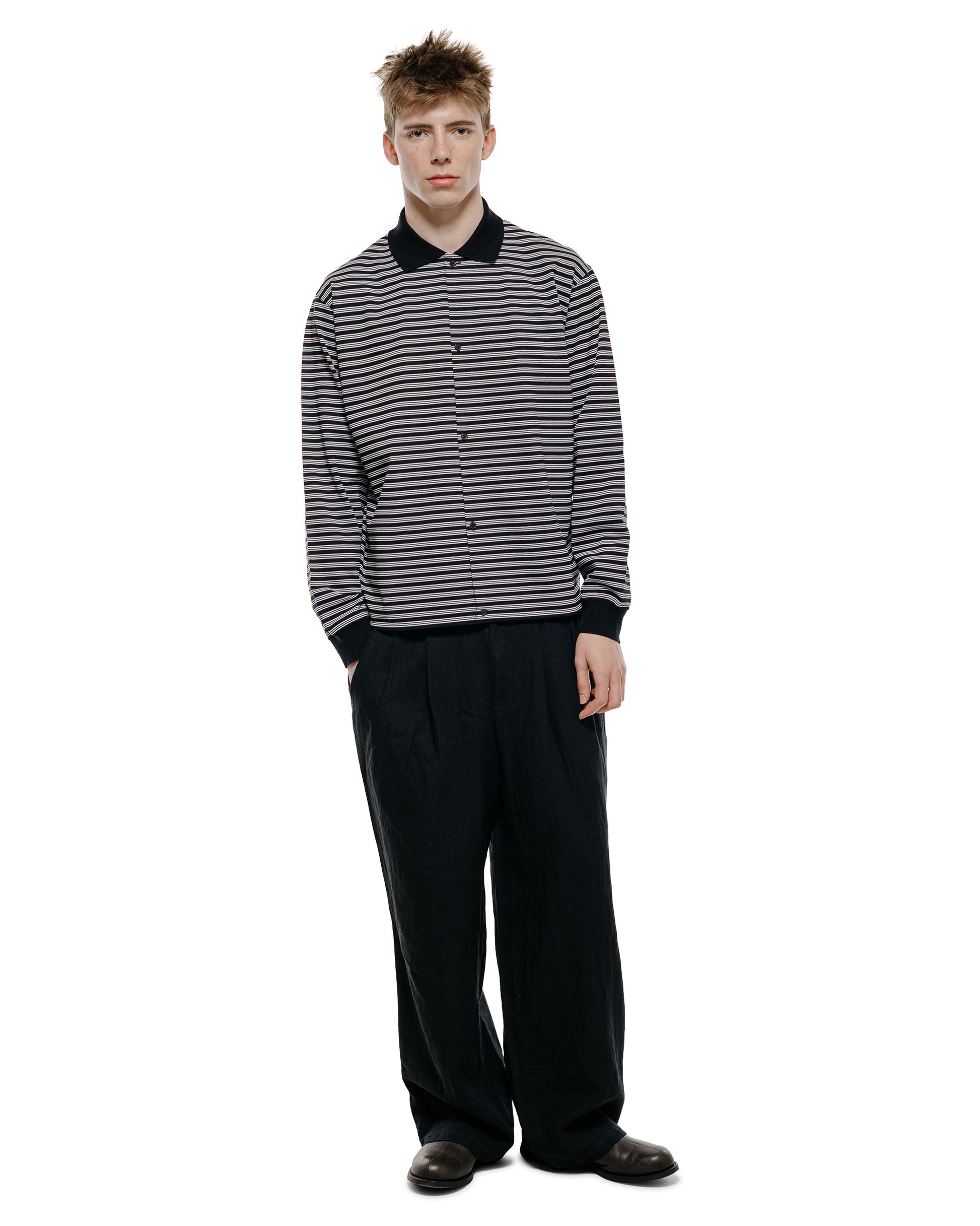 lost & found MARKAWARE marka Military Trousers 18/-Linen Canvas Black
