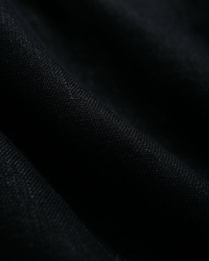 marka Minimalist Jacket Linen Gauze Double Cloth Black