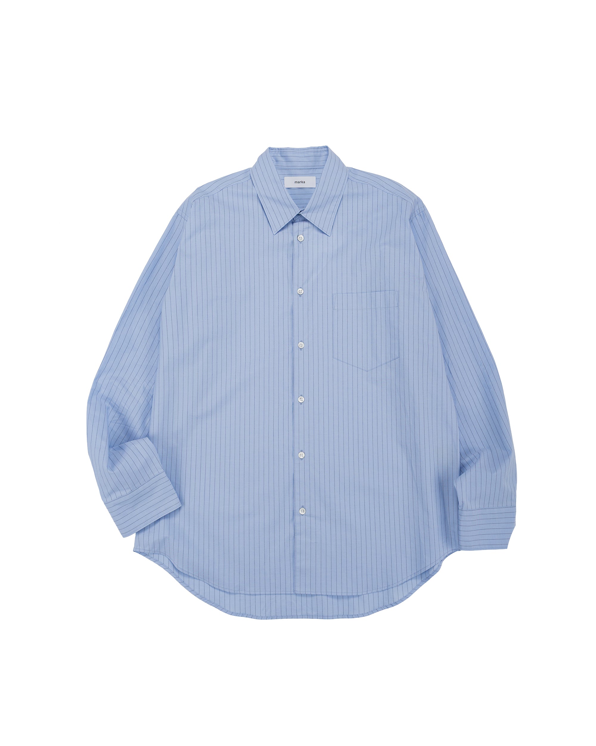 トップス marka 26SS REGULAR COLLAR SHIRT 3 STRIPE markaRegularCollarShirtOrganic