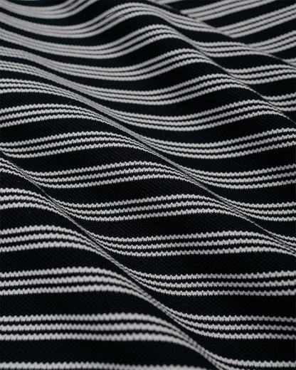 marka Shirt Cardigan Cotton High Twisted Pique Black Border