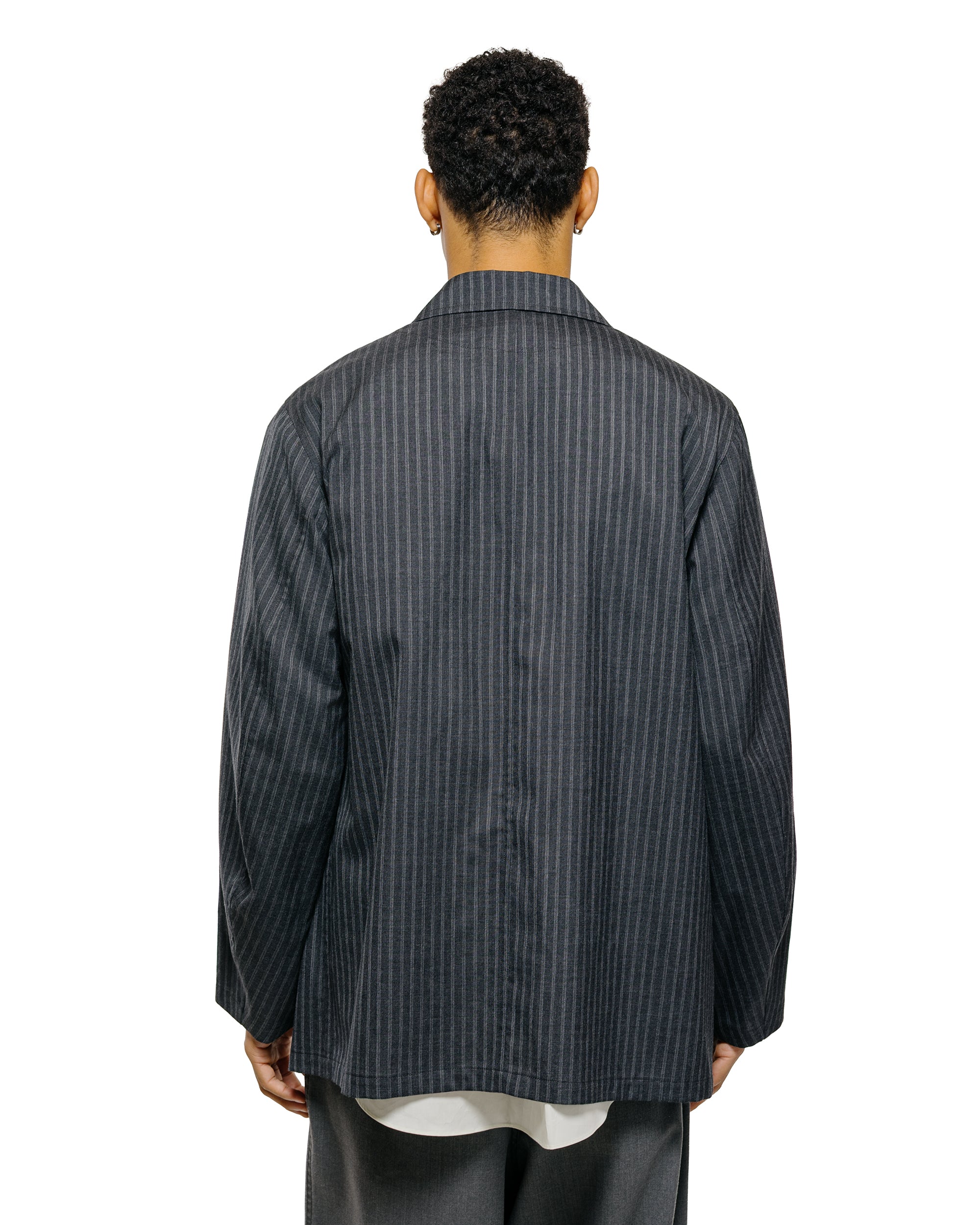 marka Stroll Around Jacket 2/72 Wool Tropical Washer Gray Stripe