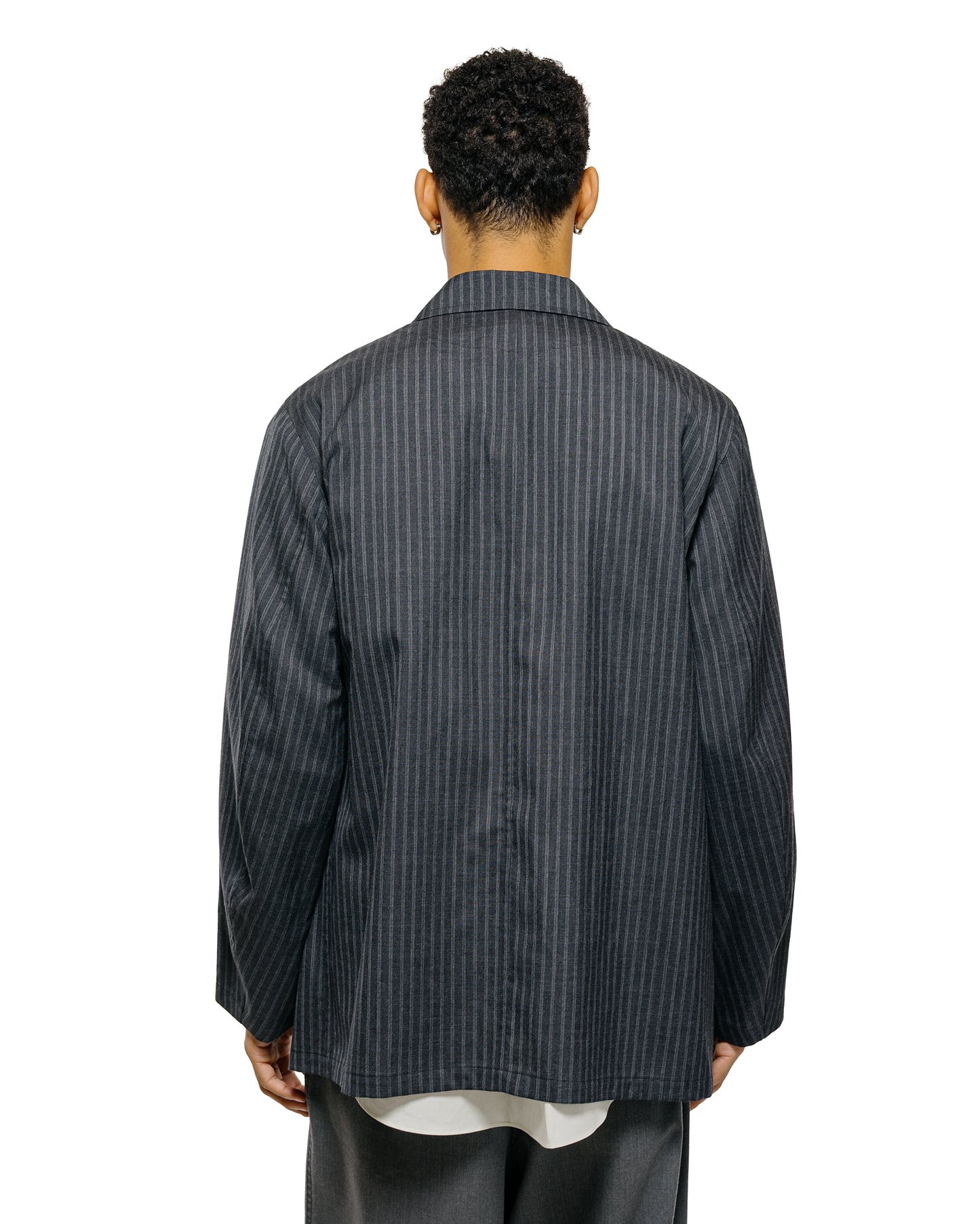 marka Stroll Around Jacket 2/72 Wool Tropical Washer Gray Stripe