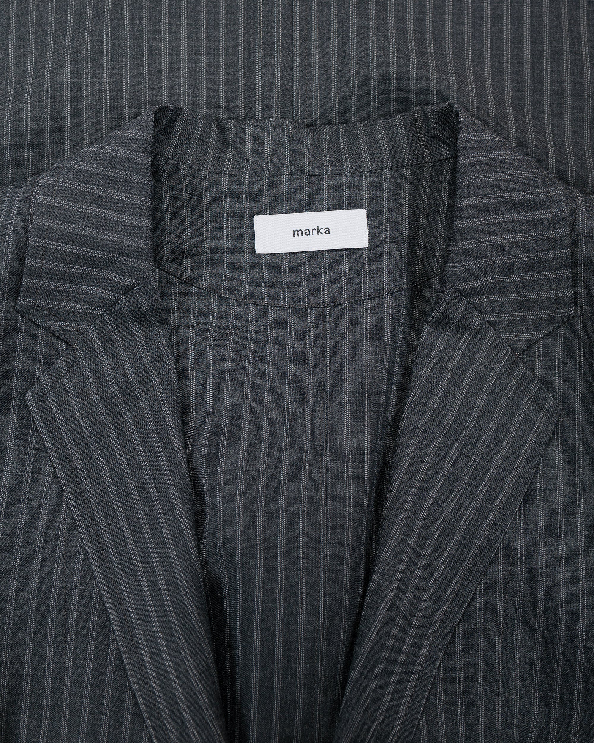 marka Stroll Around Jacket 2/72 Wool Tropical Washer Gray Stripe