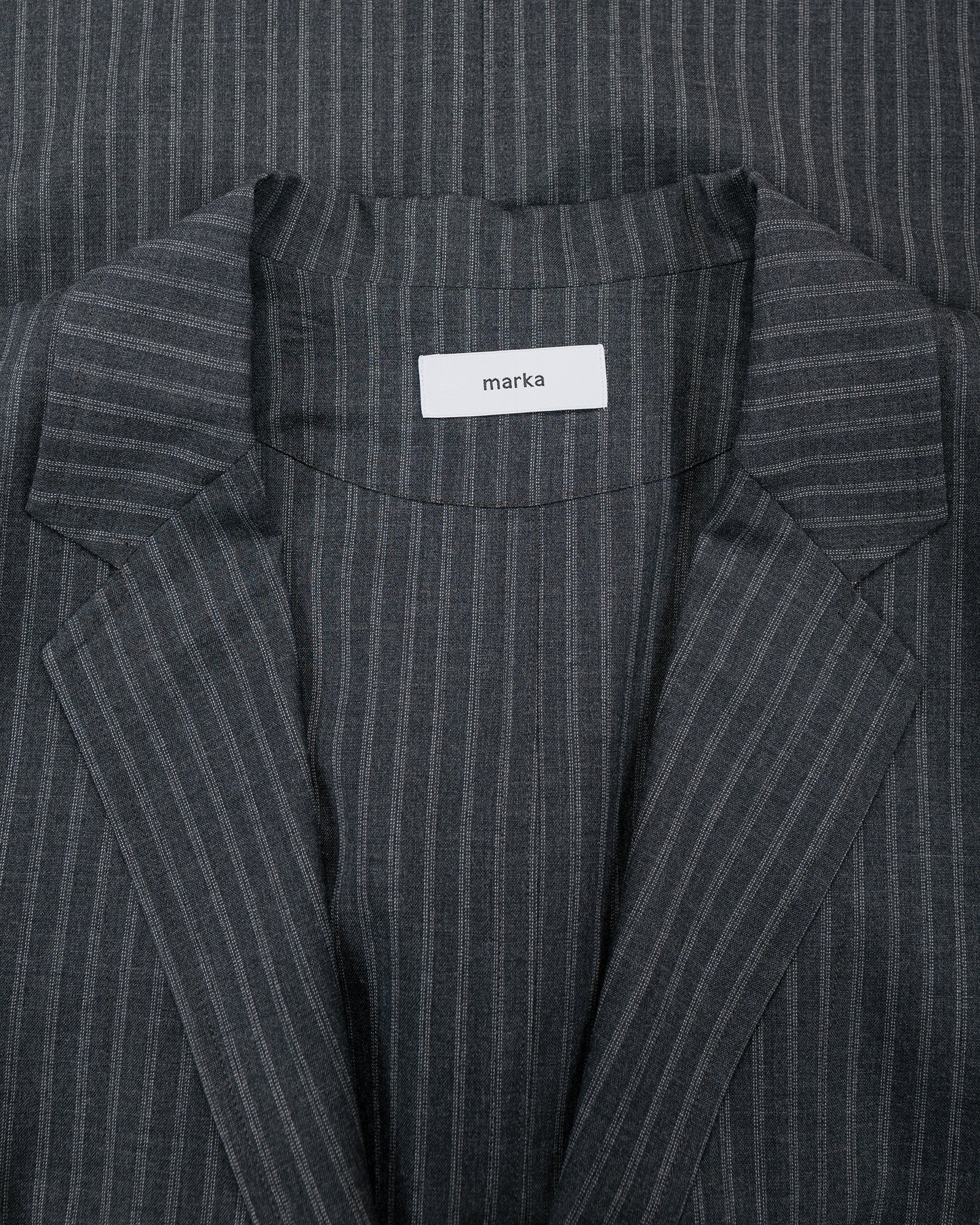 marka Stroll Around Jacket 2/72 Wool Tropical Washer Gray Stripe