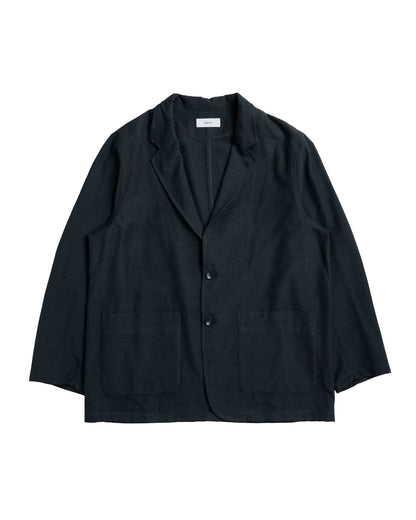 marka Stroll Around Jacket Tumbled Wool Serge Chambray Black