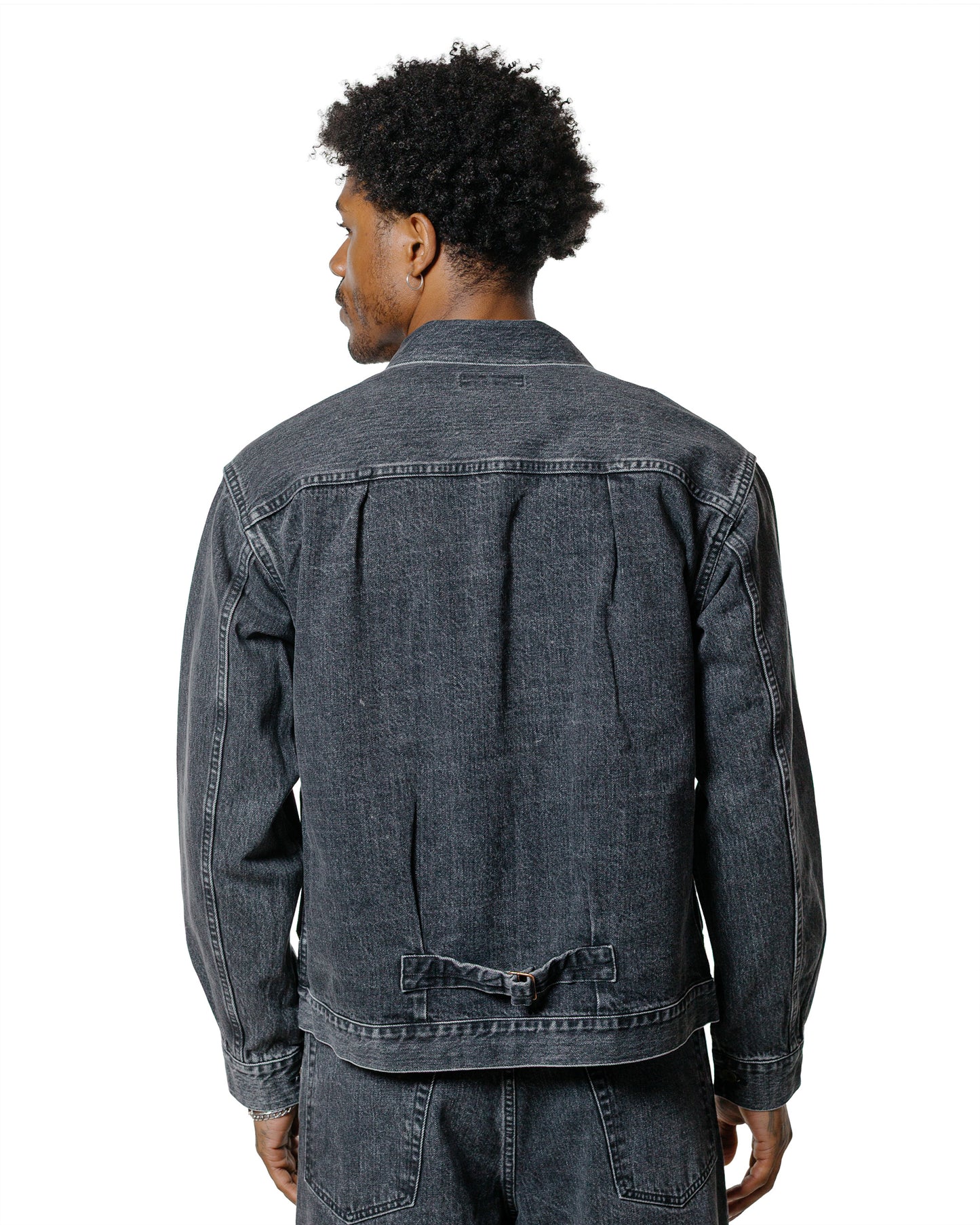 marka Type 1 Denim Jacket Organic Cotton 13.5oz Selvedge Denim Faded Black