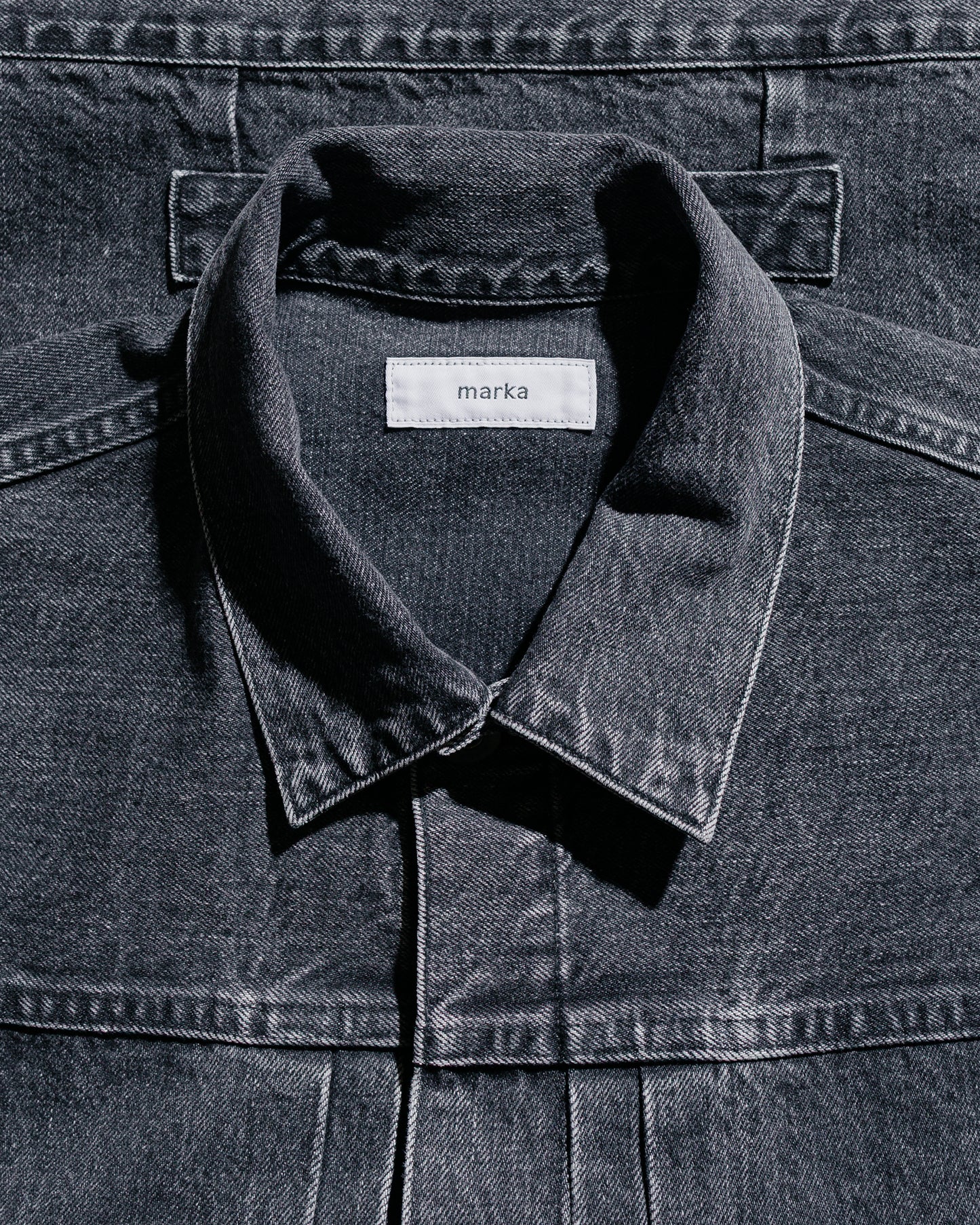 marka Type 1 Denim Jacket Organic Cotton 13.5oz Selvedge Denim Faded Black