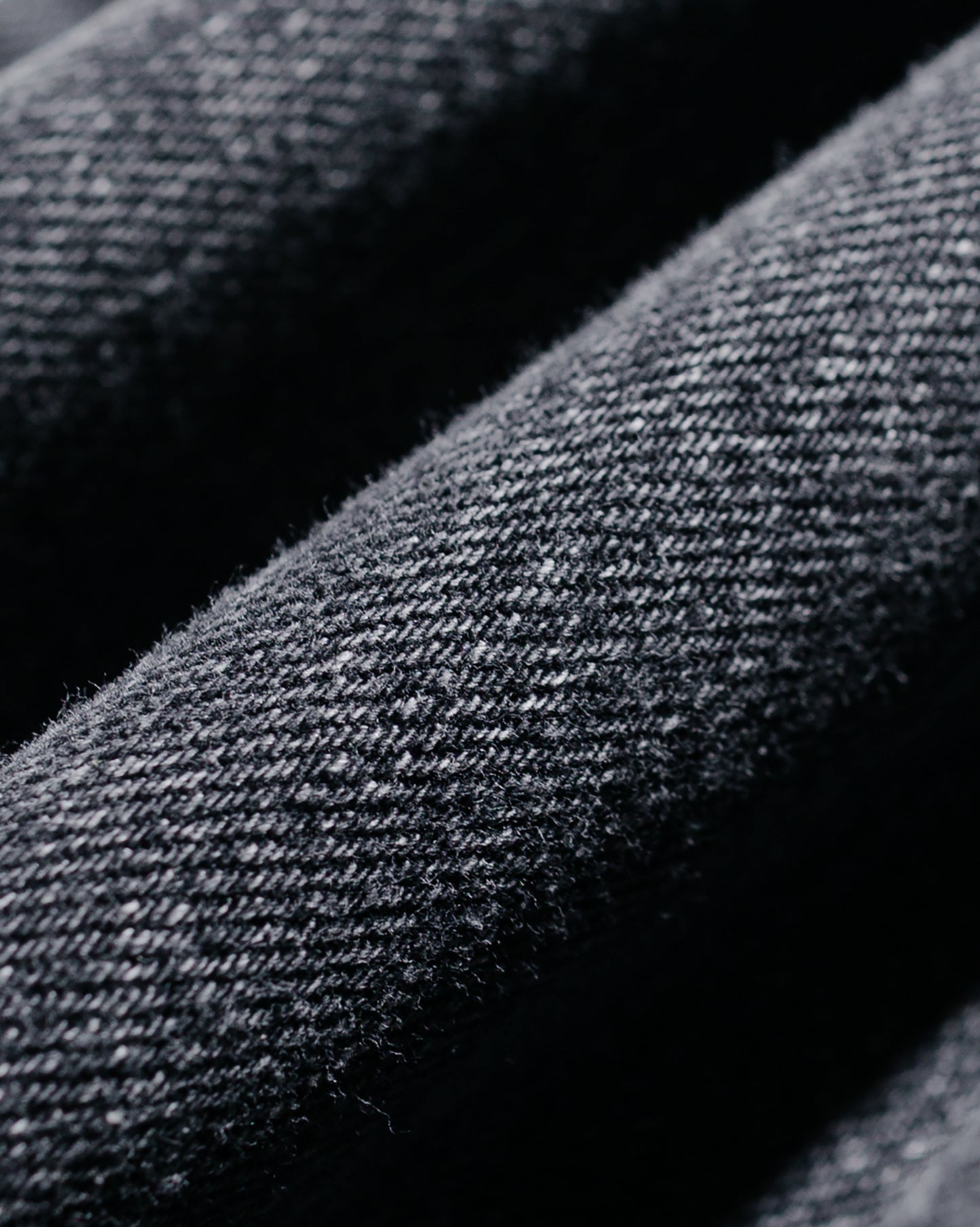 marka Wide Leg Jeans Organic Cotton 13.5oz Selvedge Denim Faded Black