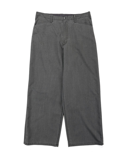 marka Work Pants Wool Gabardine Pigment Print Charcoal Gray