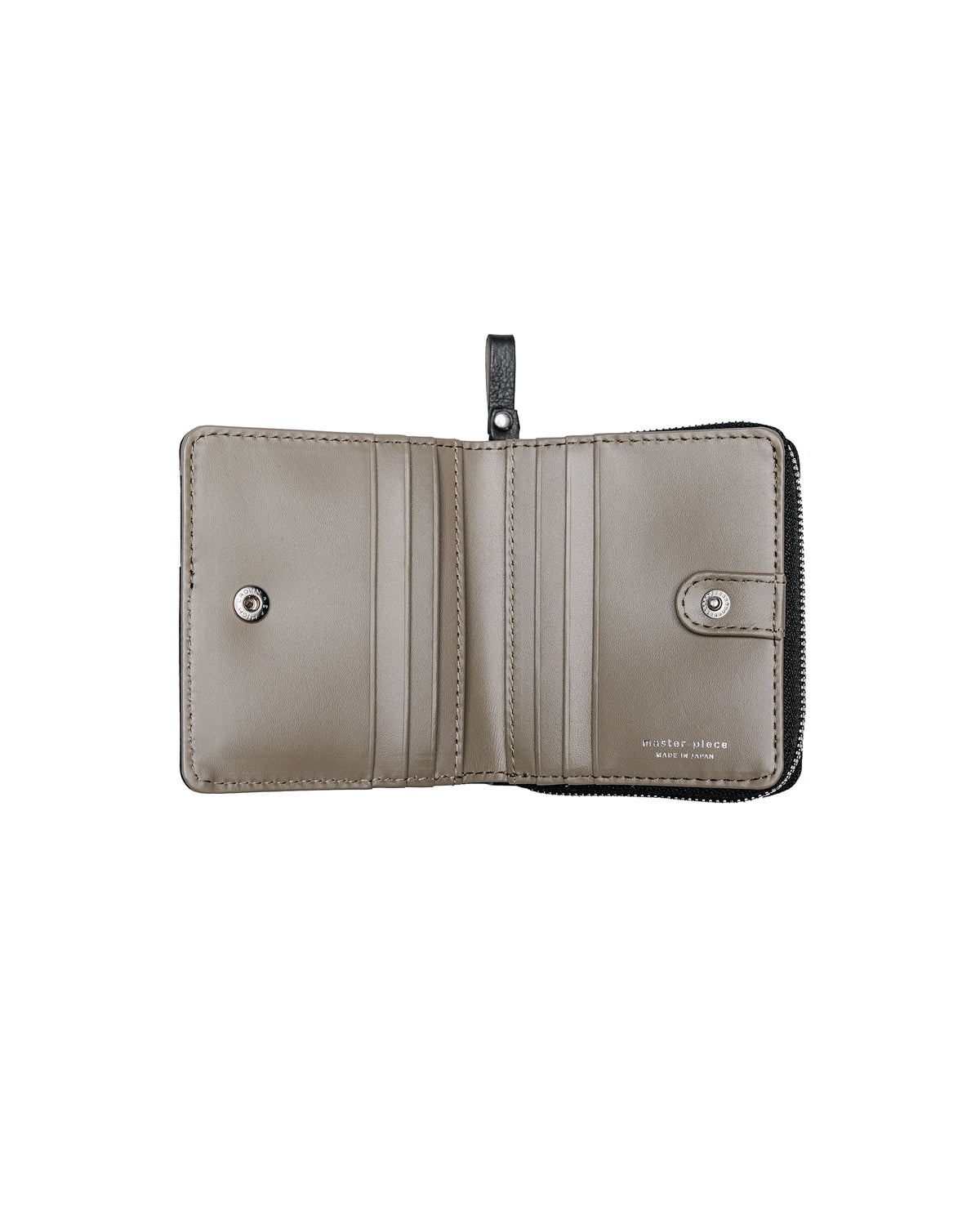 master-piece Refine Round Zipper Wallet Black