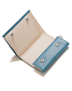 master-piece Rough Compact Wallet Blue open
