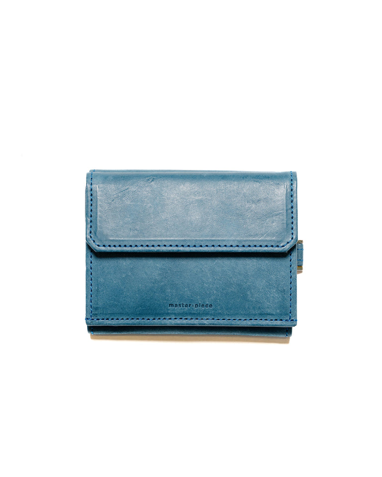 master-piece Rough Compact Wallet Blue