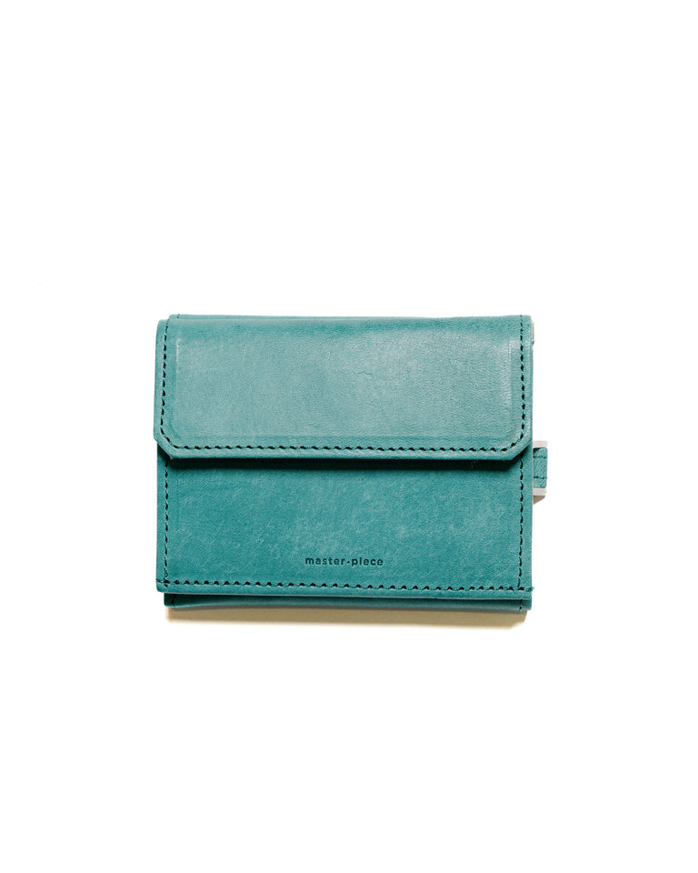 master-piece Rough Compact Wallet Turquoise