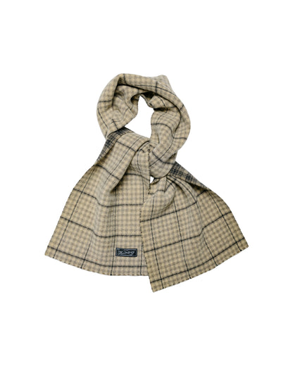 mfpen Facade Scarf Double Faced Grey Check