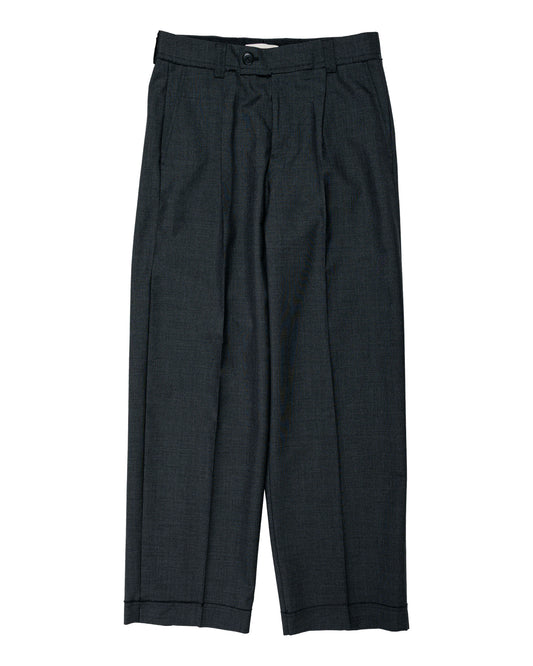 mfpen Patch Trousers Dark Grey Dry Wool