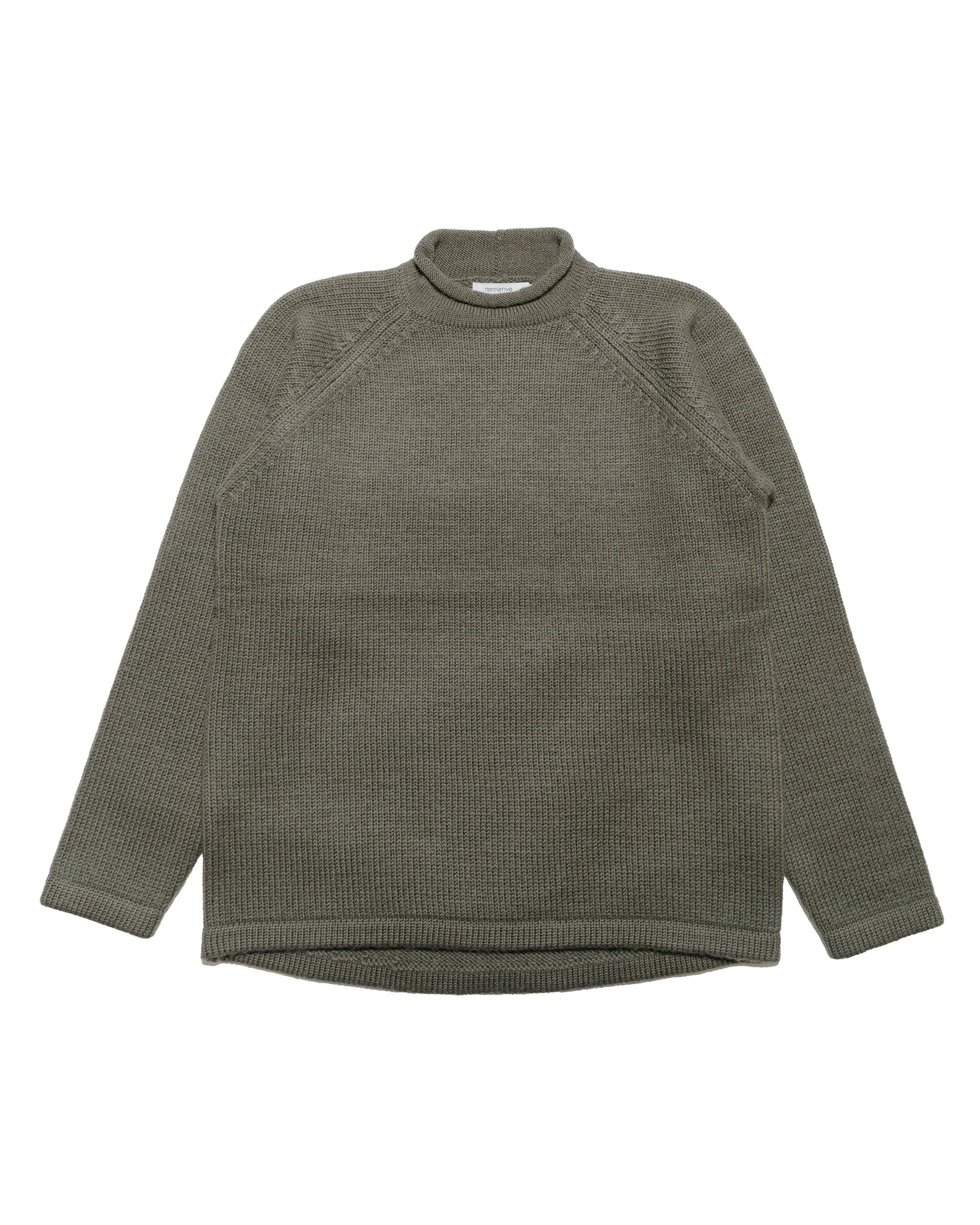nonnative Adventurer Roll Neck Sweater Wool Yarn Khaki