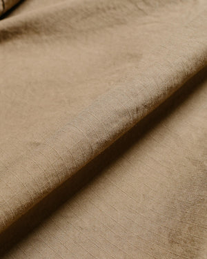 nonnative Trooper L/S Shirt Cotton Ripstop Light Brown fabric