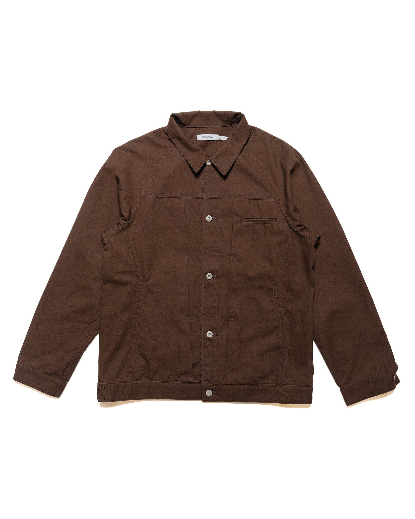 nonnative Trucker Blouson Polyester Cotton Satin Brown